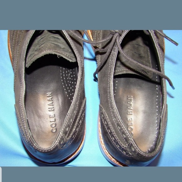 Men's Cole Haan Wingtip Shoes 9M Black - Picture 4 of 8